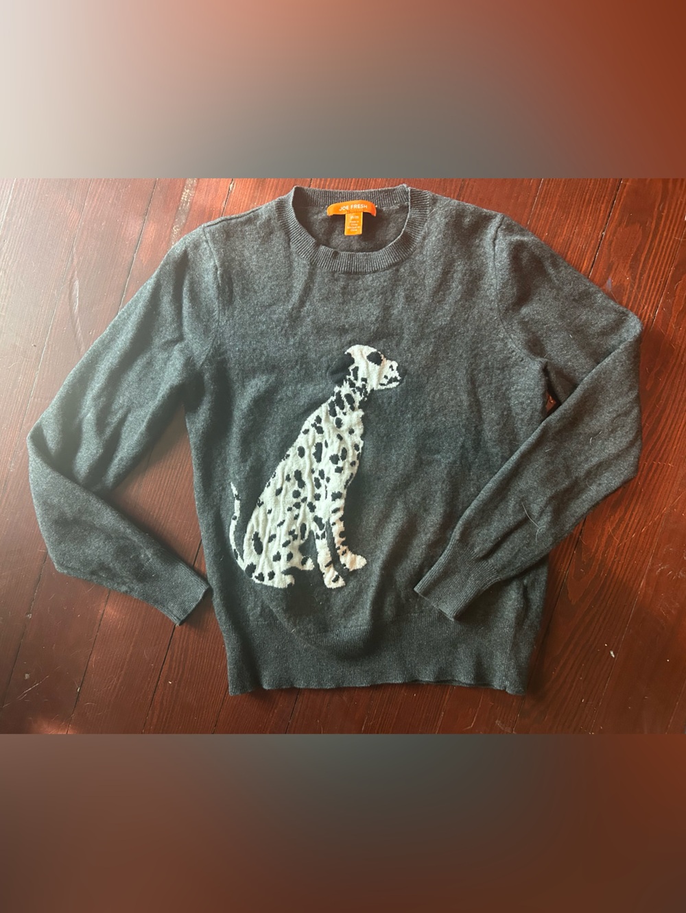 Joe Fresh Charcoal Gray Knit Crewneck Sweater